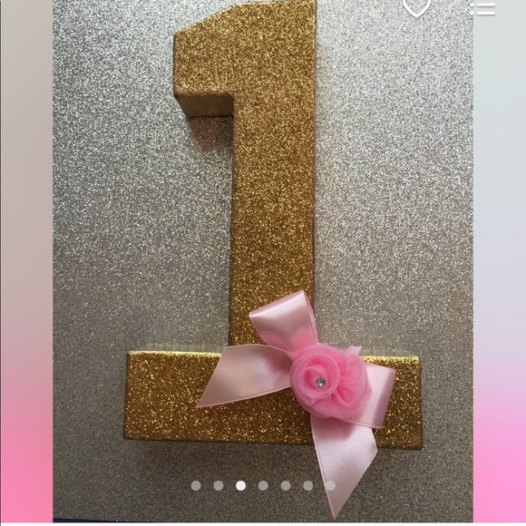 First birthday pink and gold number one! - Picture 3 of 4